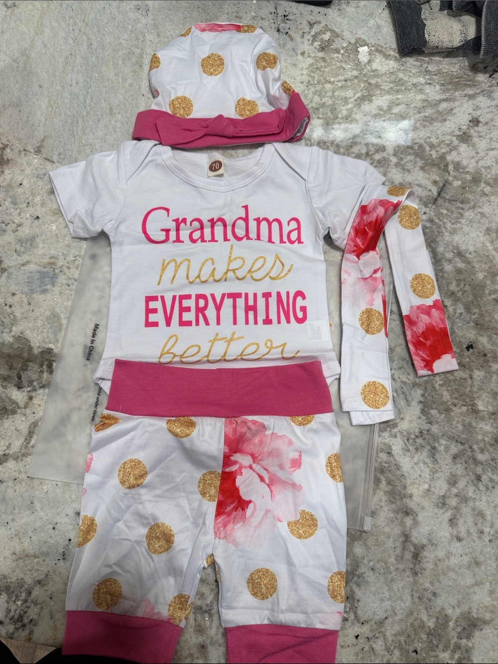 6-9 month matching set in bag